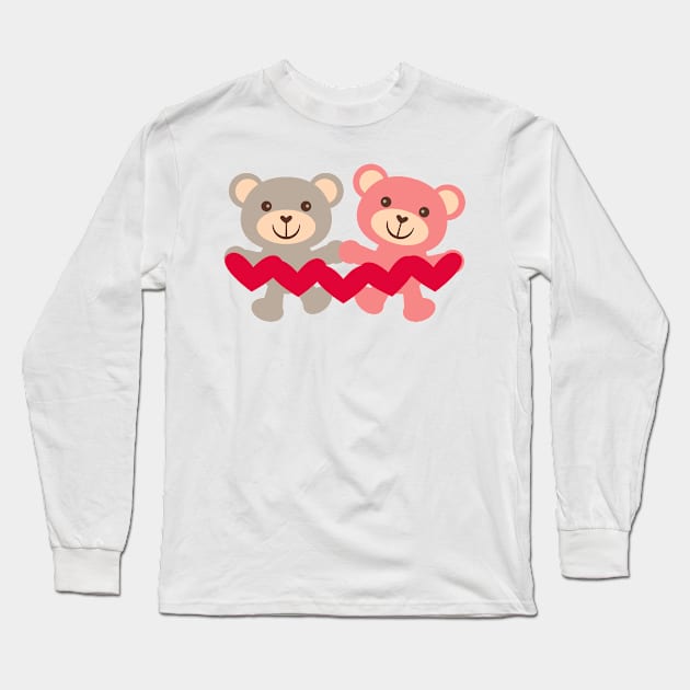 Mama Bear Pink Long Sleeve T-Shirt by Design Anbay